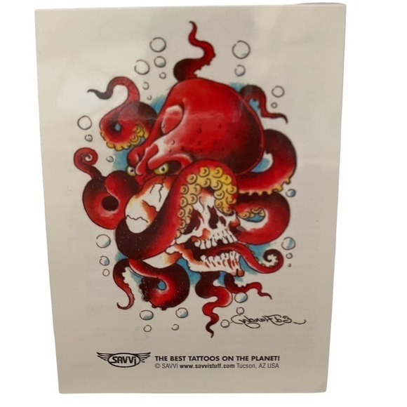 Ed Hardy Temporary Tattoos Bulldog King/ Octopus and Skull - Picture 9 of 9